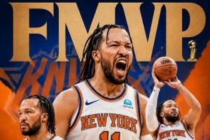 纽约之王！直播吧海报：2026年NBA总决赛最有价值球员：布伦森！配图