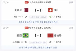 今日前两场均1-1战平，后两场海地vs苏格兰、澳大利亚vs土耳其配图