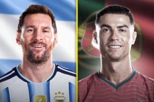 talkSPORT：梅西35岁后世界杯进10球，C罗世界杯总计打进8球配图