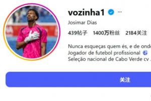 这就是世界杯！沃齐尼亚粉丝数4天从5万涨至1400万，即将超诺伊尔配图