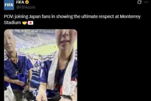 被批作秀！FIFA官方账号还在宣传：第一视角加入日本球迷赛后清理配图
