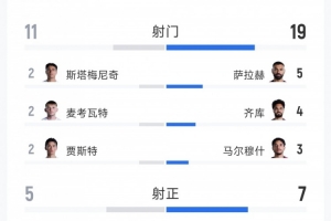 埃及3-1新西兰全场数据：射门19-12，射正7-5，得分机会5-3配图